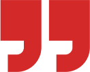 A red and white logo with the word jg.