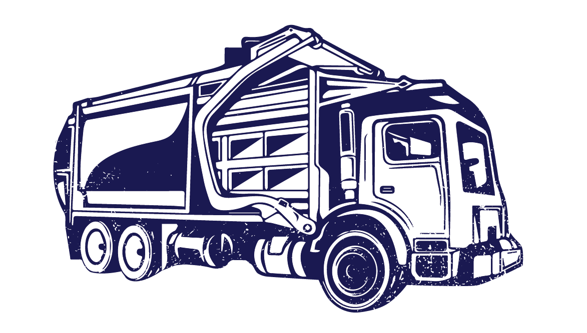 Sweetman Sanitation Blue Truck@ X