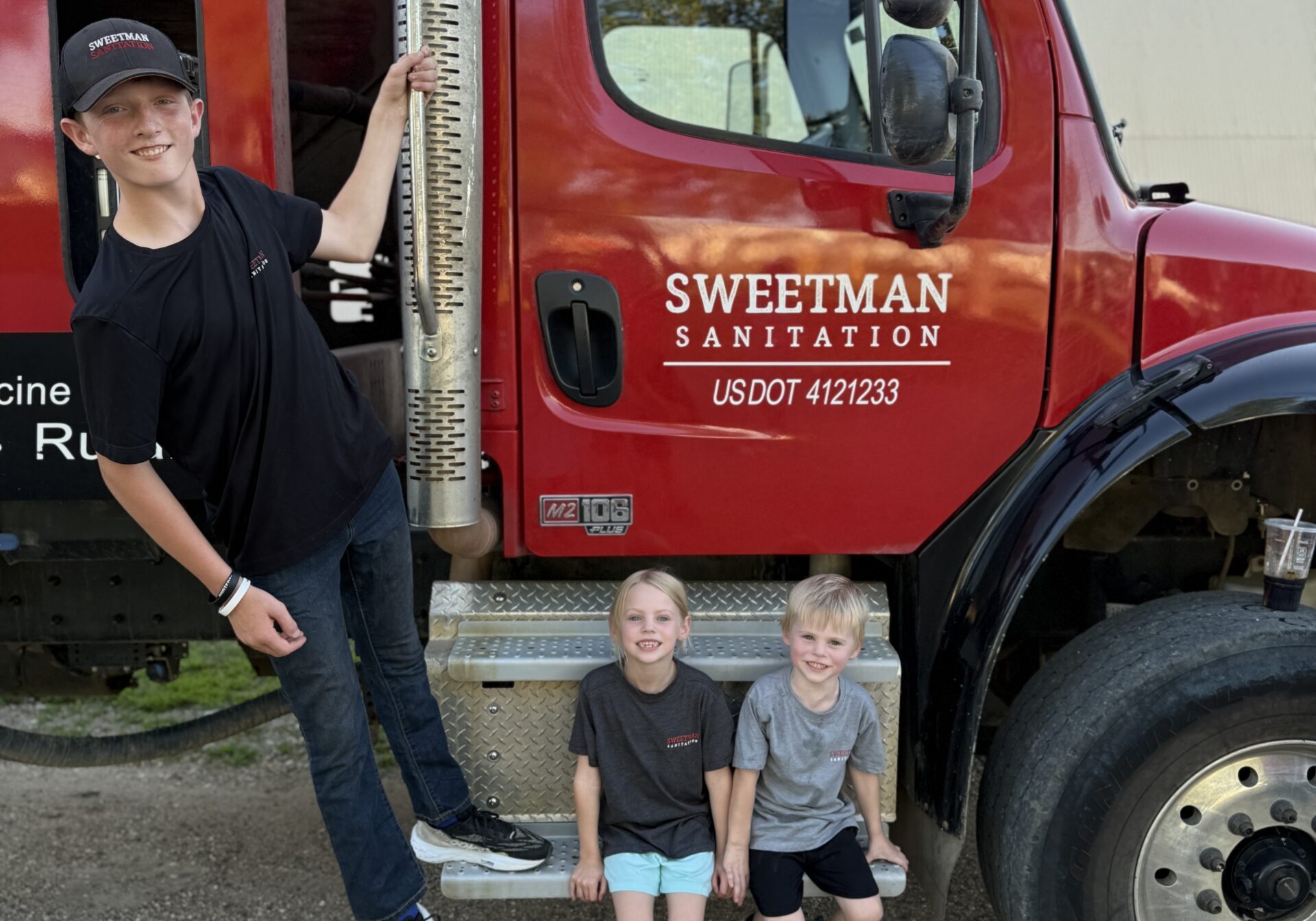 kids on sweetman truck